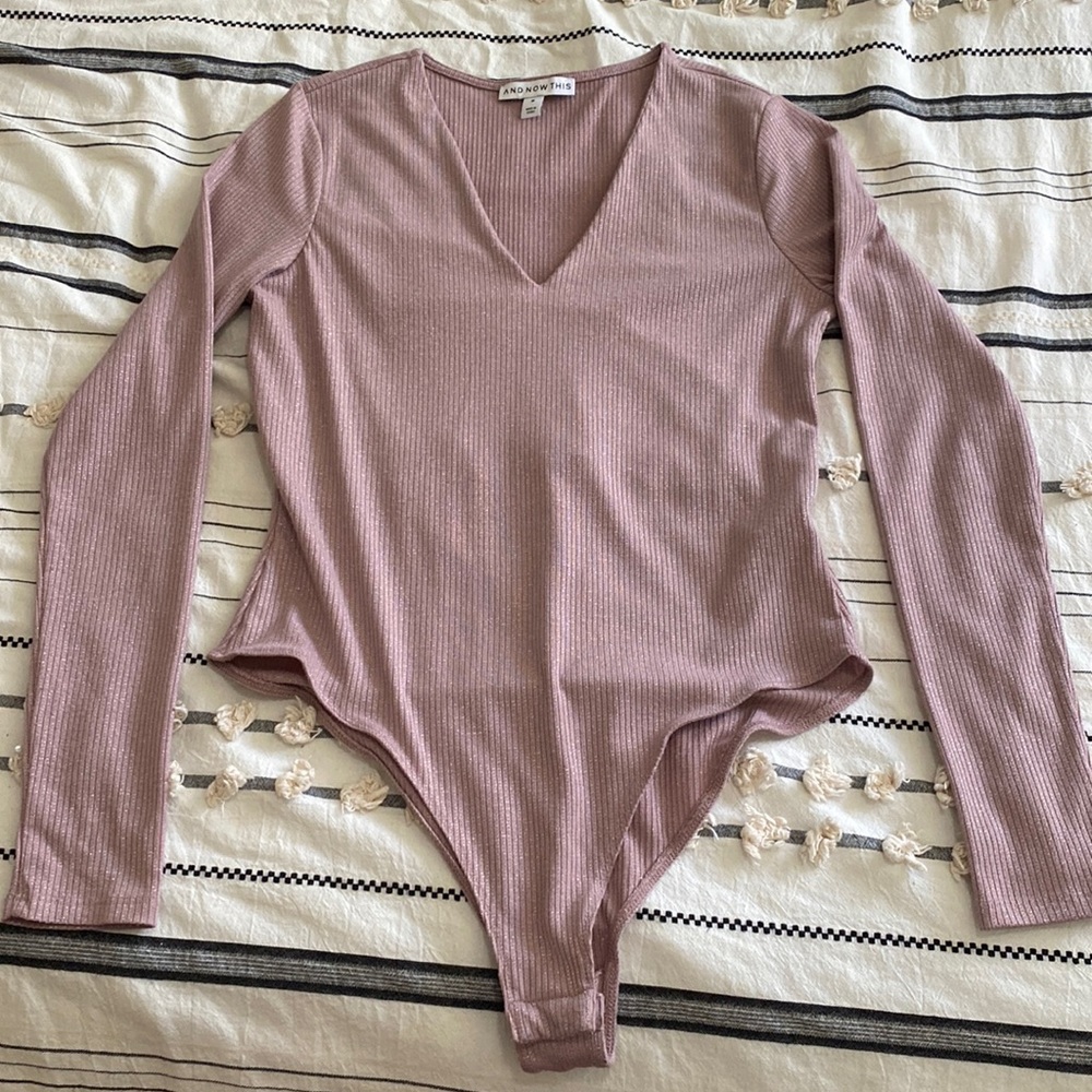 And Now This Pink Shimmer Bodysuit